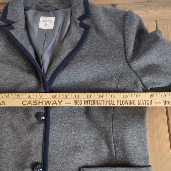 GAP Academy Heather Grey Blazer Contrast Cuff Lining - Picture 8 of 15